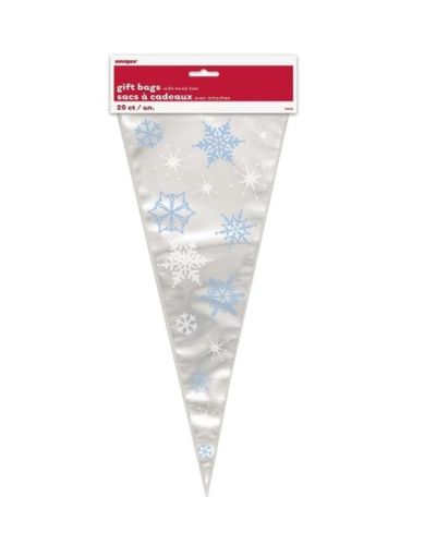 Snowflake Cone Treat Bags – 20pk