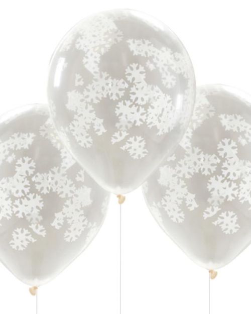 Snowflake Confetti Balloons 5pk