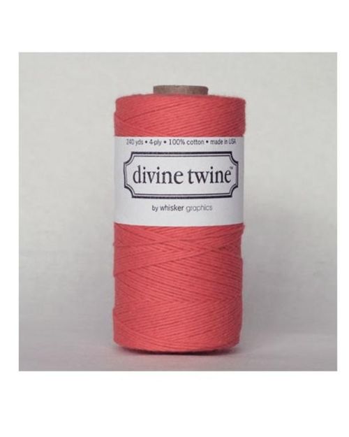 100% Cotton Bakers Twine – Solid Coral