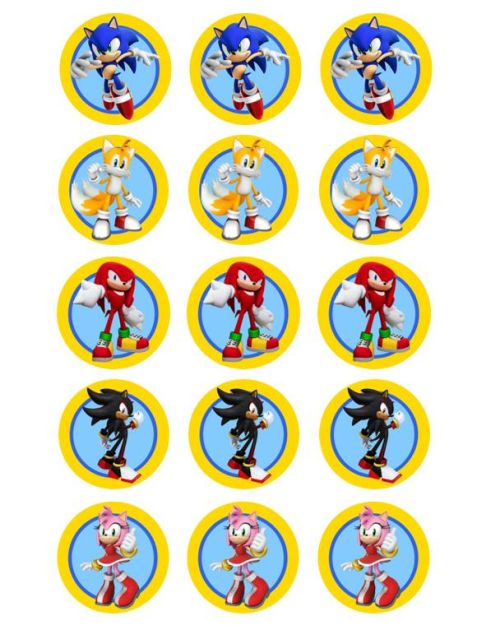 Edible Icing Cupcake Images – Sonic