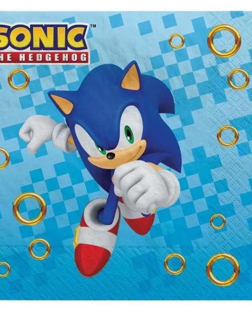 Sonic the Hedgehog Lunch Napkins 16pk