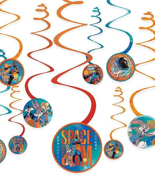 Space Jam Hanging Spiral Decorations