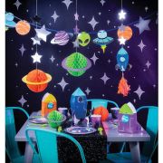 Space Party Hanging Decorations 3pk