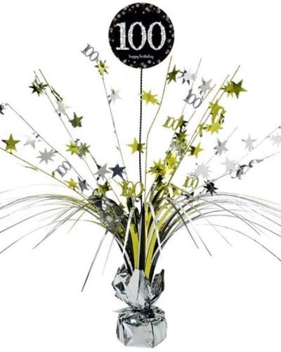 Sparkling 100th Birthday Centrepiece Spray