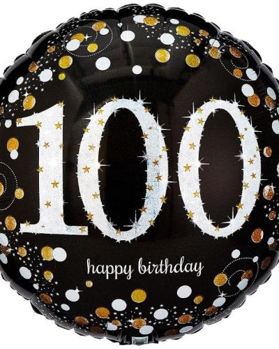 Sparkling 100th Birthday Foil Balloon