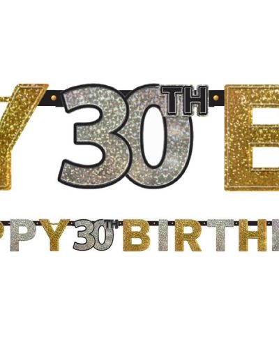 Sparkling 30th Birthday Banner