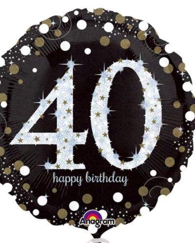 Sparkling 40th Birthday Foil Balloon