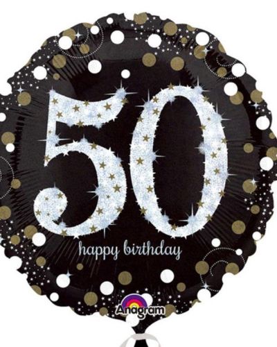 Sparkling 50th Birthday Foil Balloon