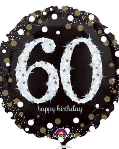 Sparkling 60th Birthday Foil Balloon