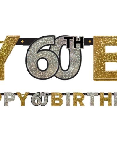 Sparkling 60th Birthday Banner