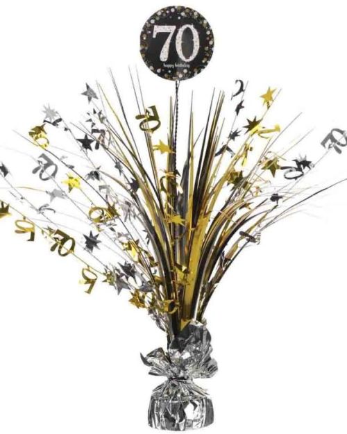 Sparkling 70th Birthday Centrepiece Spray