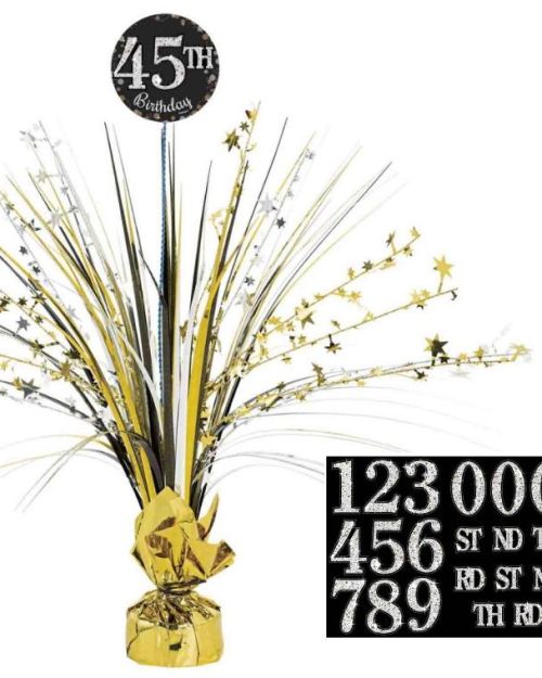 Sparkling Add Any Age Birthday Centrepiece Spray