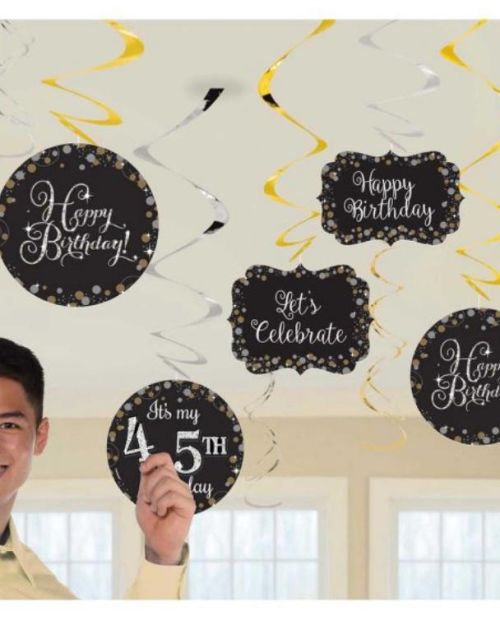 Sparkling Add Any Age Hanging Swirls