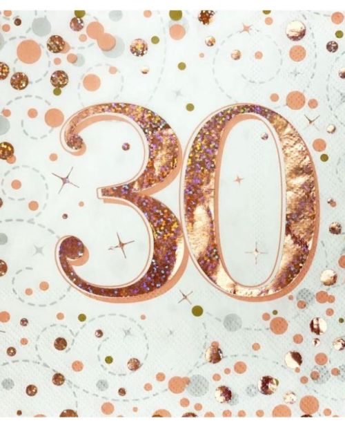Sparkling Fizz 30th Napkins 16pk