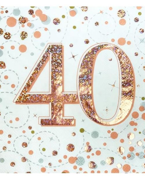 Sparkling Fizz 40th Napkins 16pk