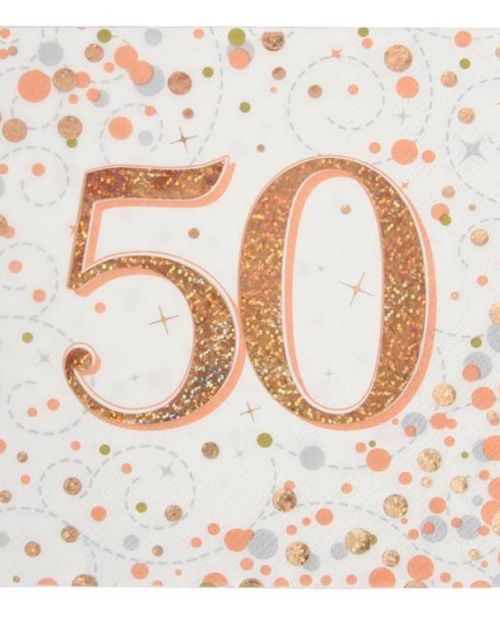 Sparkling Fizz 50th Napkins 16pk