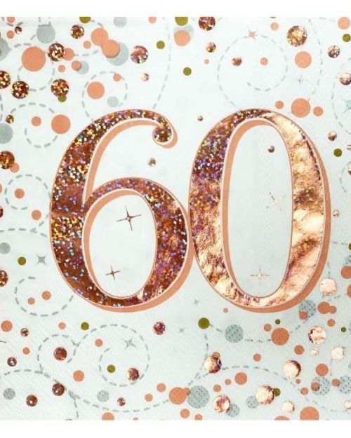 Sparkling Fizz 60th Napkins 16pk