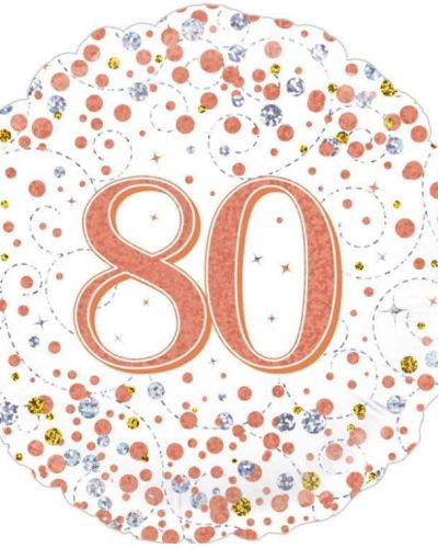 Sparkling Fizz 80th Foil Balloon