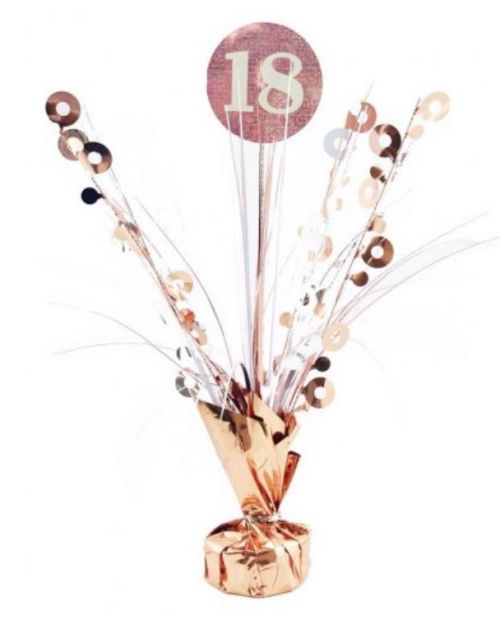 Rose Gold Age 18 Table Centrepiece Spray
