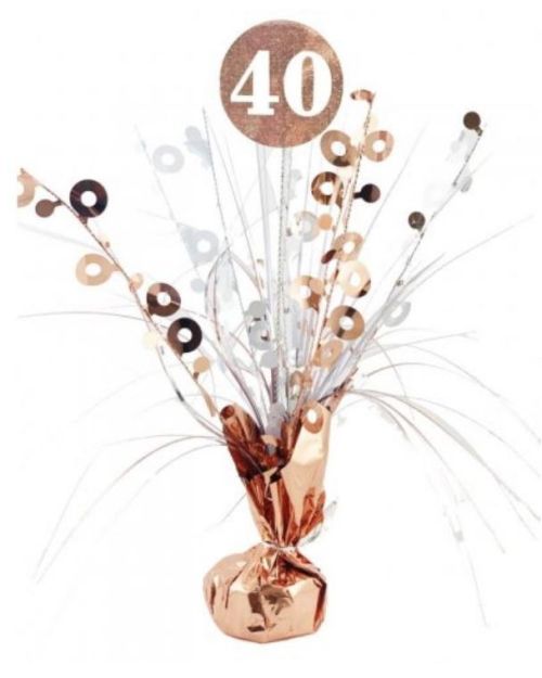 Rose Gold Age 40 Table Centrepiece Spray