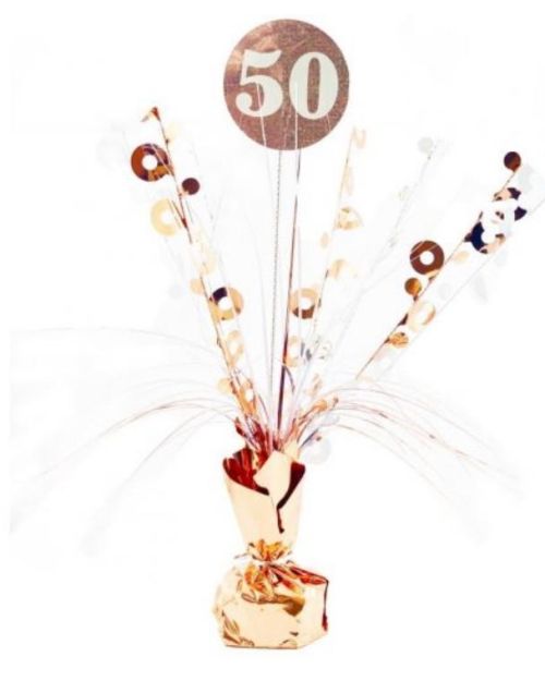 Rose Gold Age 50 Table Centrepiece Spray