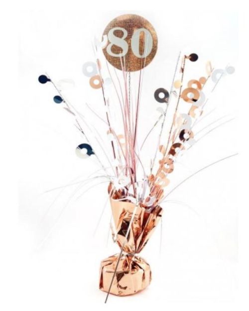 Rose Gold Age 80 Table Centrepiece Spray
