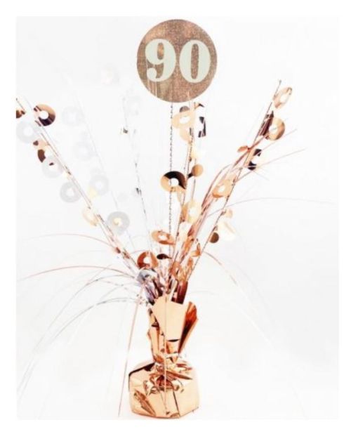 Rose Gold Age 90 Table Centrepiece Spray