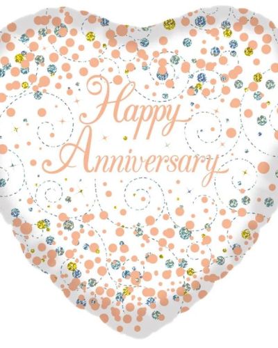 Sparkling Fizz Happy Anniversary Foil Balloon