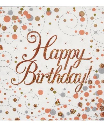 Sparkling Fizz Happy Birthday Napkins 16pk