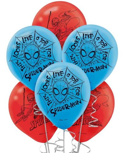 Spiderman Balloons – 6pk