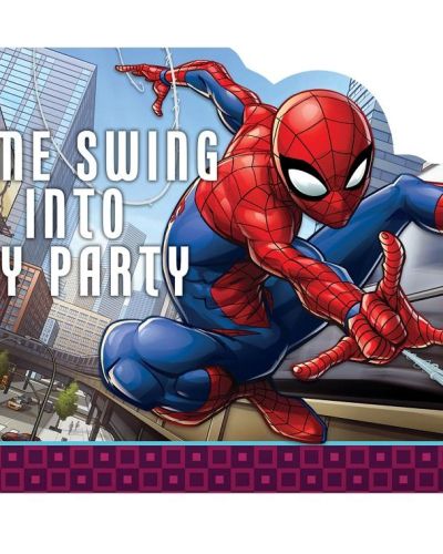 Spiderman Webbed Wonder Invites 8pk