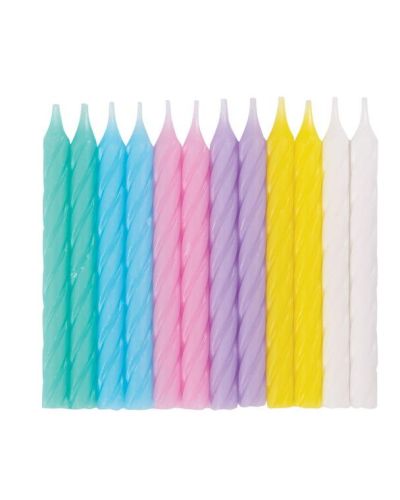 Spiral Candles 24pk – Pastels