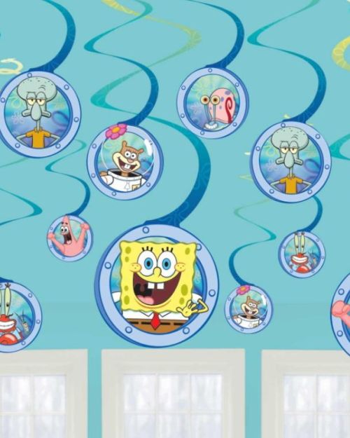 SpongeBob Hanging Spiral Decorations