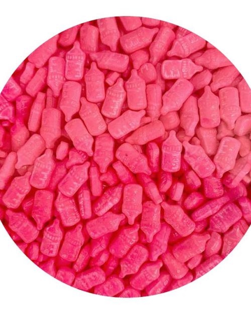 Sprinkle Shapes – Pink Baby Bottles