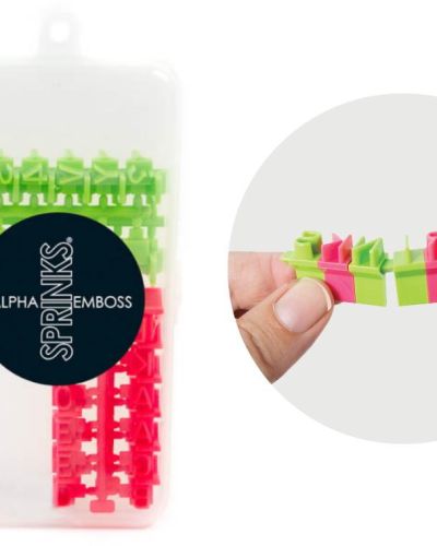 Sprinks Alphabet & Number Embosser Set