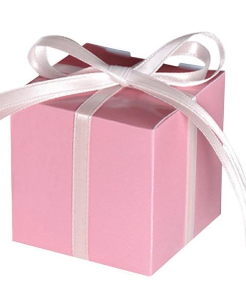 Square Favour Box – New Pink