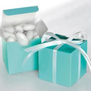 Square Favour Box – Robins Egg Blue