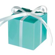 Square Favour Box – Robins Egg Blue