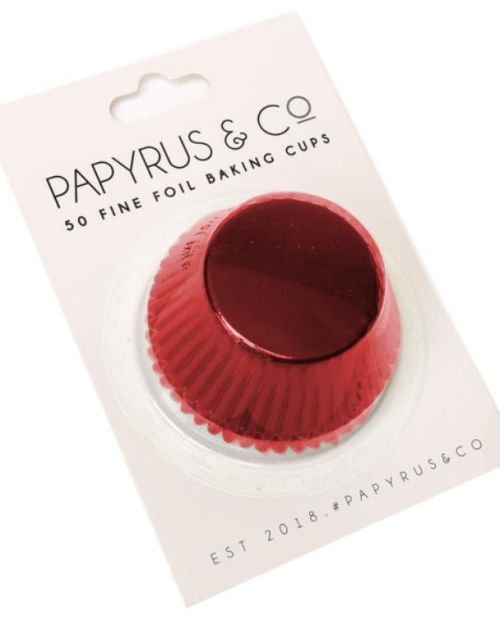 Red Foil Cupcake Cases 50pk