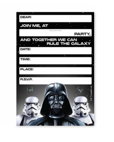 Star Wars Classic Invites 8pk
