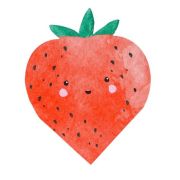Strawberry Fields Shaped Napkins 16pk