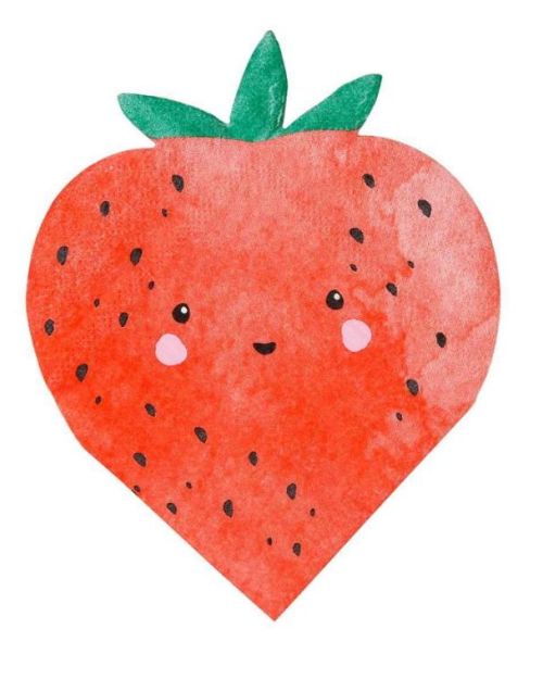 Strawberry Fields Shaped Napkins 16pk