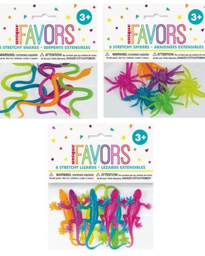 Stretchy Critter Favours 8pk – Assorted