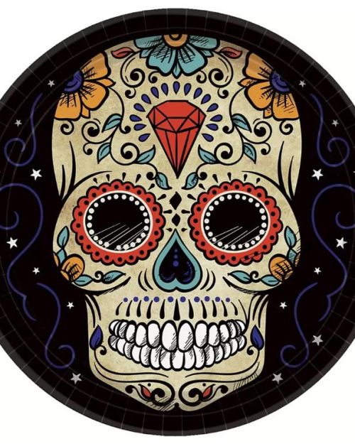 Sugar Skull Dinner Plates 18pk