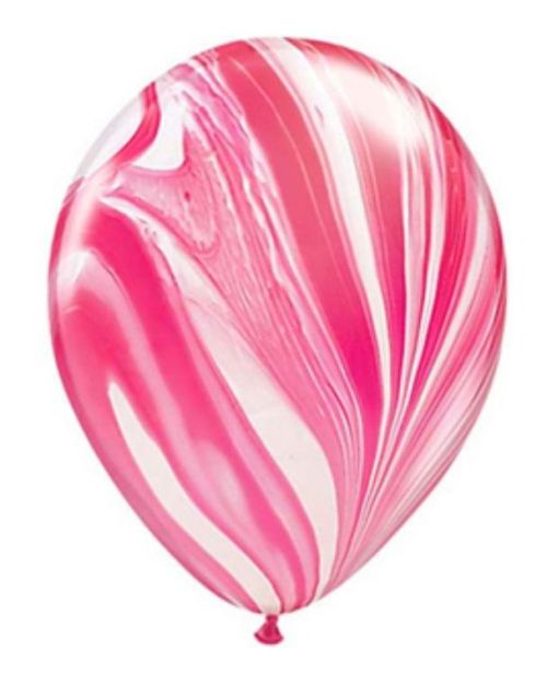 Marble Balloon – Red & White
