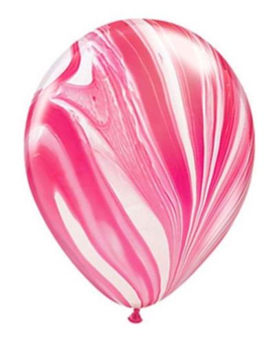 Marble Balloon – Red & White
