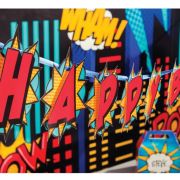 Superhero Happy Birthday Banner