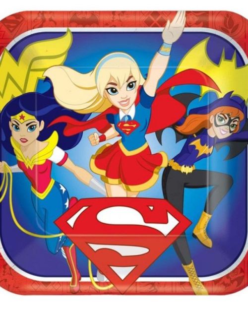Super Hero Girls Dinner Plates 8pk