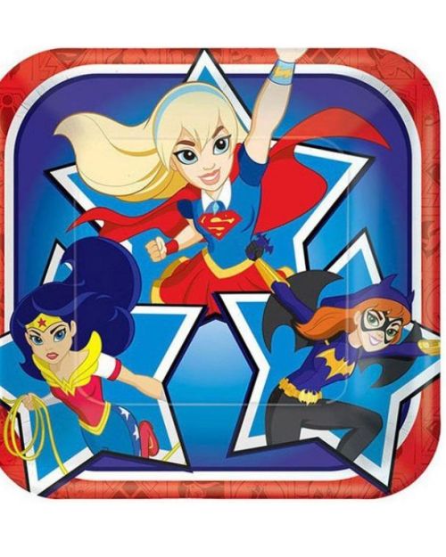 Super Hero Girls Lunch Plates 8pk
