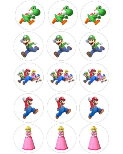 Edible Icing Cupcake Images – Super Mario 1